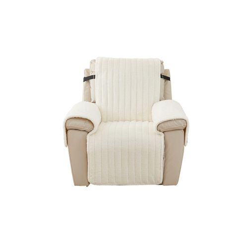 Housse De Canapé Inclinable Antidérapante En Peluche Beige