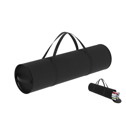 Sac de rangement cylindrique pour papier cadeau et décorations, organisateur étanche avec poignées
