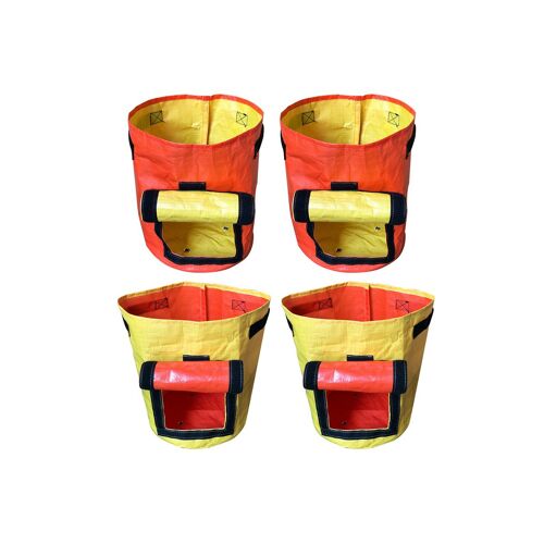 Lot De 4 Sacs De Culture De Pommes De Terre De 10 Gallons Avec Fenêtre À Rabat Pour La Plantation Intérieure Et Extérieure