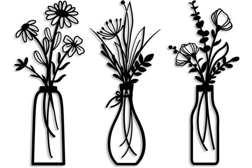 Vase décoratif en métal avec motif de feuille d'arbre rustique en fer forgé, idéal pour le salon, le couloir ou la chambre.