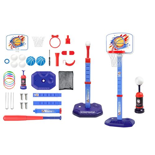 Panier De Basket D'intérieur Réglable Avec Mini-Panneau Et Accessoires Pour Enfants