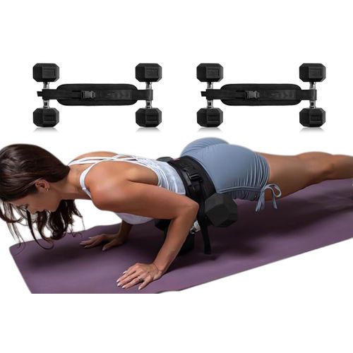 Ceinture De Poussée Des Hanches Pour Haltères Et Kettlebells - Coussinet Antidérapant Ajustable - Lot De 2