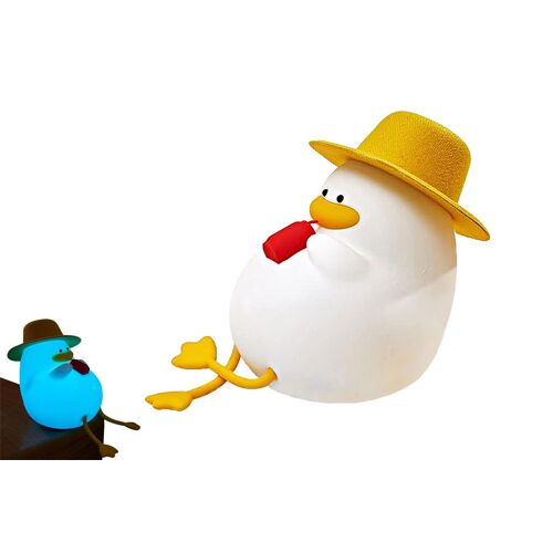 Veilleuse Canard Tactile Rechargeable Avec Lampe De Chevet Pour Enfants, Luminosité Réglable Et Support Pour Téléphone.