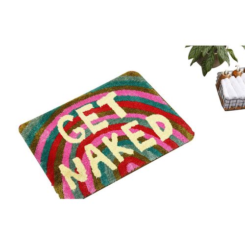 Tapis de bain/d'extérieur Get Naked - Décoration intérieure - Polyester antidérapant - 80 x 50 cm