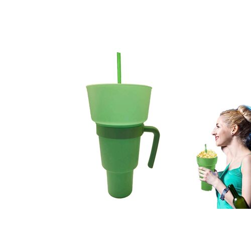 Gobelet Et Bol À Goûter Multifonctionnels Et Réutilisables Avec Paille Pour Boissons Et Collations