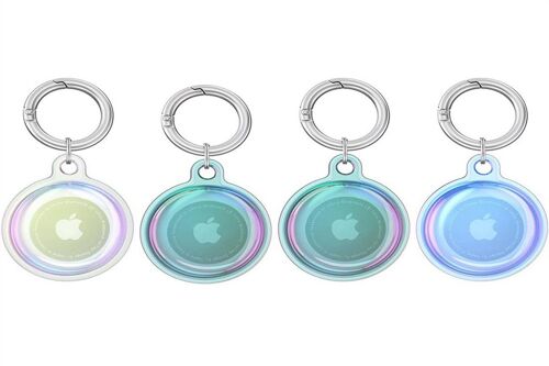 Lot de 4 étuis porte-clés étanches pour AirTag, compatibles avec AirTag - Résistants aux chocs et durables