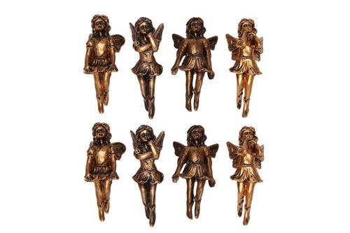 Lot de 8 statues de fées en résine pour la décoration extérieure et les bordures de paniers de fleurs
