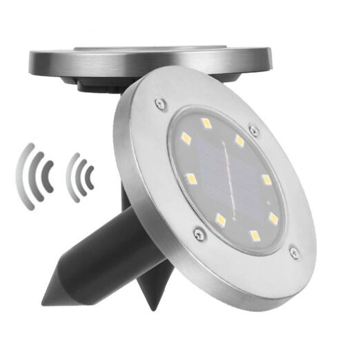 Lot de 2 lampes solaires enterrées et répulsifs à rongeurs avec technologie LED, ondes soniques et vibrations