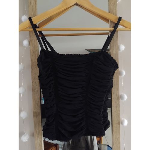 Débardeur Corsaire Effet Bustier Noir