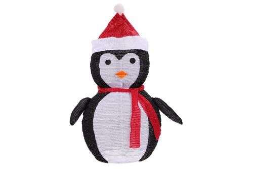 Panneau Lumineux De Pingouin De Noël Avec Piquets Pour La Décoration Intérieure Et Extérieure