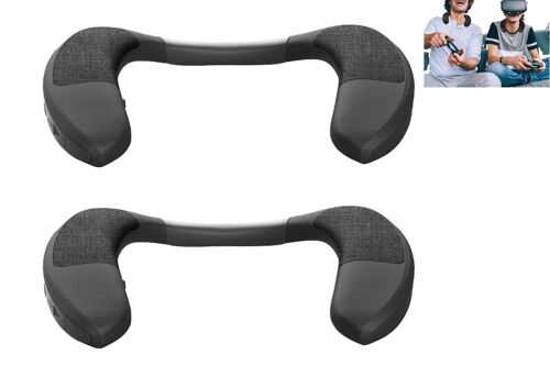 Lot de 2 enceintes Bluetooth tour de cou sans fil pour une utilisation à domicile et en extérieur