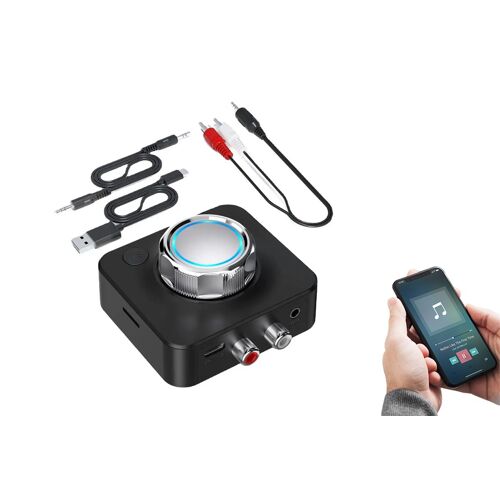 Adaptateur récepteur audio Bluetooth 5.0 pour chaîne hi-fi domestique avec prise en charge des cartes TF et connexion à deux appareils