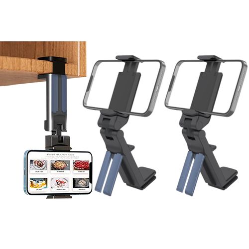 Lot de 2 supports de téléphone portables réglables, support de voyage et fixation de bureau.