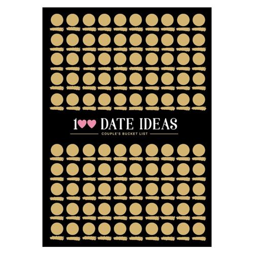 Affiche à gratter « 100 rendez-vous » pour les couples, avec des idées de sorties et des accessoires