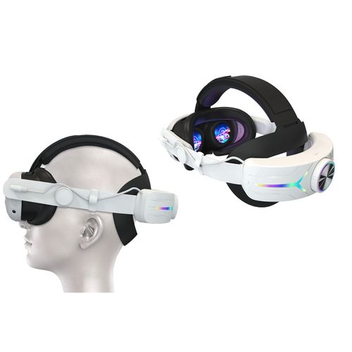 Bandeau pour casque Meta Quest 3 avec batterie de 8000 mAh et éclairage RGB
