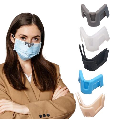 Pinces Nasales En Silicone Pour Masques - Lot De 5, Empêchent La Formation De Buée Sur Les Lunettes, Réutilisables Et Respirantes 