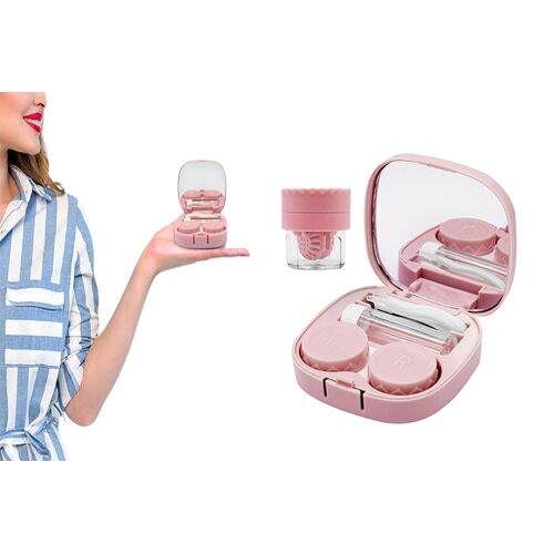 Nettoyeur Et Lave-Lentilles De Contact Manuel Portable - Rose 
