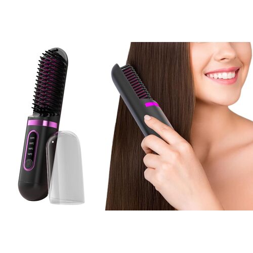Brosse Lissante Sans Fil Avec Technologie Chauffante Mch Et Batterie Rechargeable