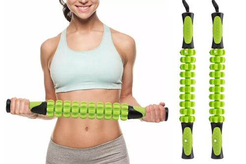 Bâton De Massage À Rouleau Musculaire 44 Cm Pour Athlètes - Outil De Récupération Et De Massage Corporel (2 Pièces)
