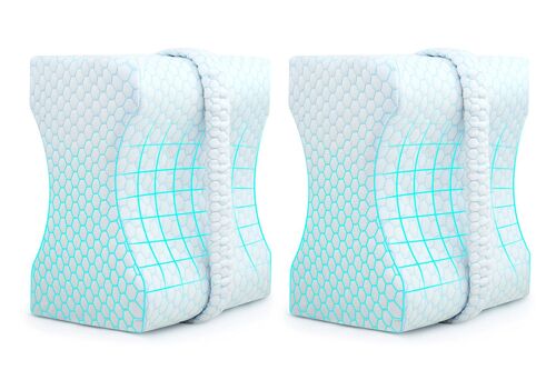 Lot De 2 Coussins De Genoux En Mousse À Mémoire De Forme Pour Les Personnes Dormant Sur Le Côté Et Les Femmes Enceintes