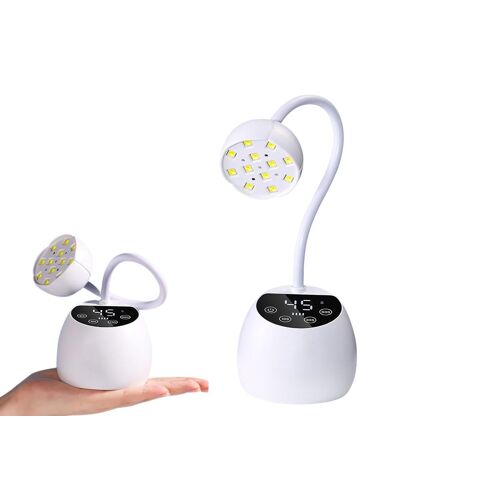 Mini Lampe Uv Led Pour Ongles Avec Col De Cygne Ajustable Pour Ongles En Gel - Blanche 