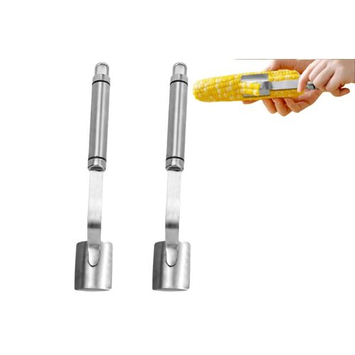 Lot De 2 Éplucheurs À Maïs En Acier Inoxydable, Outil De Cuisine Pour Retirer Les Grains De Maïs