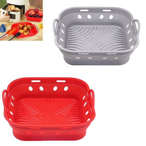 Ensemble De 2 Casseroles En Silicone Pour Friteuse À Air Chaud - Plaque De Cuisson Pliable Et Réutilisable Pour Four Et Friteuse À Air Chaud