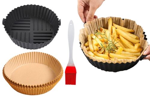 Ensemble De 102 Pièces De Revêtements En Silicone Pour Friteuse À Air Et Accessoires De Cuisson