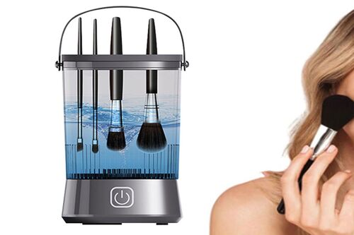 Nettoyeur Et Séchoir Électrique Pour Pinceaux De Maquillage, Résistant À L'eau Et Doté D'une Fonction De Nettoyage Automatique. 