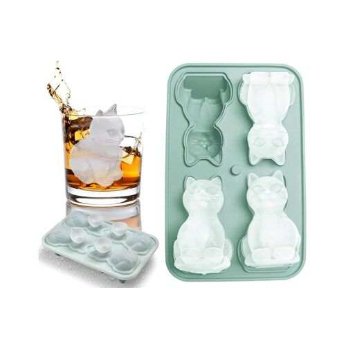 Moule À Glaçons 3d En Forme De Chat, Moule À Glaçons En Silicone Pour Les Amoureux Des Chats, Grand Moule À Glaçons Pour Loisirs Créatifs