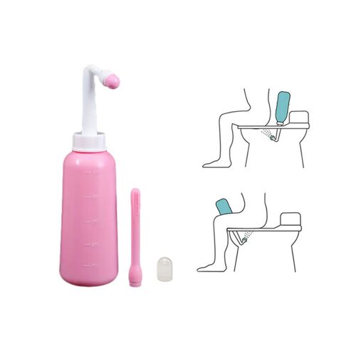 Bouteille Bidet Portable De 500 Ml Avec Embouts Interchangeables Pour L'hygiène Personnelle