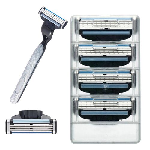 Lot De 8 Lames De Rechange Pour Rasoir Gillette Fusion Série 3, Lames En Acier Inoxydable À 3 Couches, Manche Non Inclus 