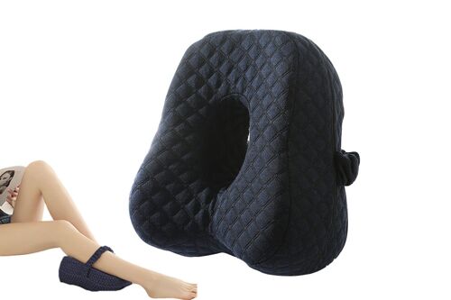 Coussin De Genou En Mousse À Mémoire De Forme Pour Les Personnes Dormant Sur Le Côté, Avec Conception Creuse Et Sangle Élastique.