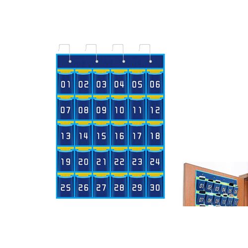 Tableau De Poche Pour Téléphones Portables En Classe - 30 Poches Numérotées, En Tissu Non Tissé Résistant, Facile À Accrocher
