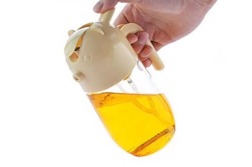 Flacon Vaporisateur Et Verseur D'huile En Verre En Forme D'ours, 580 Ml, Distributeur De Cuisine