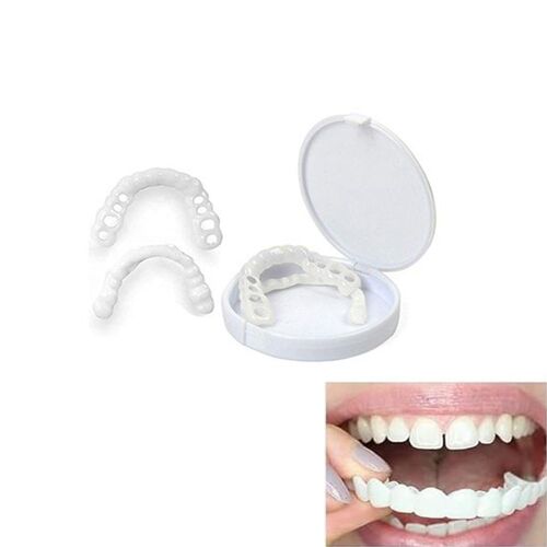 Facettes Dentaires Temporaires Pour Dents Irrégulières, Tachées Ou Manquantes - Jeu Pour Les Mâchoires Supérieure Et Inférieure Avec Bandes Modelables