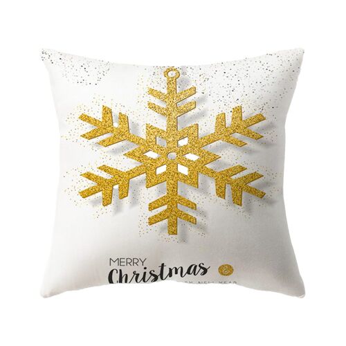 Housse De Coussin De Noël 45x45cm En Lin, Fermeture Éclair, Motifs Variés, Idéale Pour La Décoration De Canapé Et De Lit.