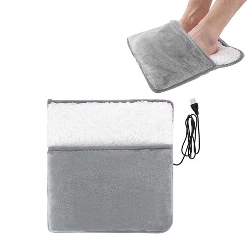 Chauffe-Pieds Électrique Usb Pour Hommes Et Femmes, Coussin Chauffant Rechargeable Pour Pieds Froids, Câble De Chargement Inclus.