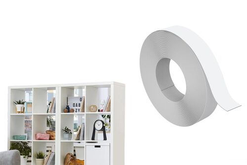 Bande de chant thermocollante en PVC, pré-encollée, rouleau de 10 m, largeur 1,5 cm, pour chants de meubles en bois