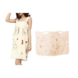 Serviette De Bain Ajustable Pour Femme, Idéale Pour La Douche Et La Plage - Jaune, Séchage Rapide, Légère, Taille Unique