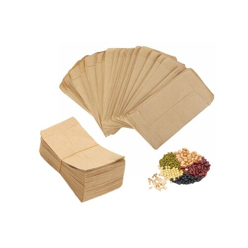 100 Enveloppes En Papier Kraft Pour Graines, Pièces De Monnaie, Bijoux Et Petits Objets De Collection - 11 X 6 Cm
