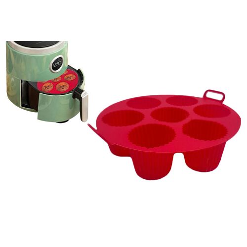 Moule À Muffins En Silicone À 7 Cavités Pour Friteuse À Air Et Four.