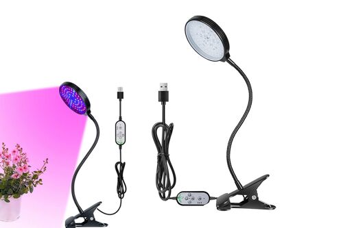 Lampe De Croissance Led Usb Pour Plantes D'intérieur, Hydroponie, Serre, Réglable Avec Fonctions De Variation D'intensité Et De Minuterie