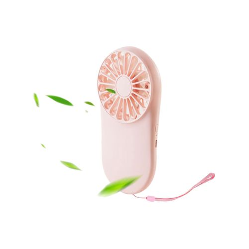 Mini ventilateur USB portable avec 3 vitesses et cordon - Rose