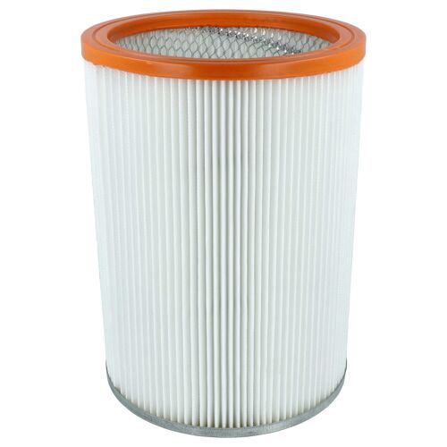 vhbw filtre plissé compatible avec Nilfisk-Alto Turbo M2, D2, M2 S-FA, M2 L, D R 637, D/X-B1, D-B1 aspirateur - orange / blanc