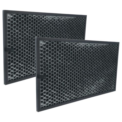 vhbw 2x Filtre à charbon actif remplacement pour Sharp FZ-C150DFU, FZ-C100DFE, FZ-C100DFU, FZ-C150DFE pour purificateur d'air - Filtre à air noir