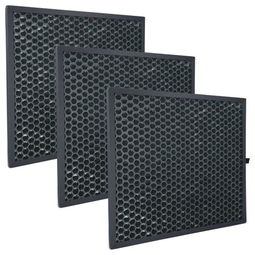 vhbw 3x Filtre à charbon actif remplacement pour Sharp FZ-F30DFE pour purificateur d'air - Filtre à air noir