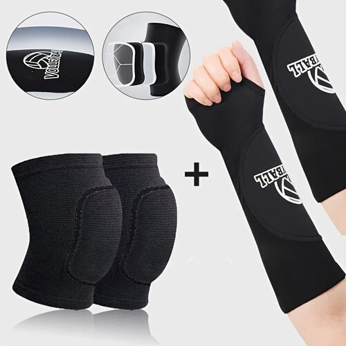 New Volleyball Arm Protector, Youth Adult Tennis Training, Elbow Protector, Extended Wrist Protector, Anti Collision, Summer Breathable, Combination Set Of Arm Protector And Knee Protector