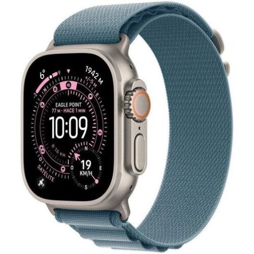 Apple Watch Ultra 3 GPS + Cellular 49mm Caja Titanio Natural Correa Loop Alpine Azul Claro Pequeña