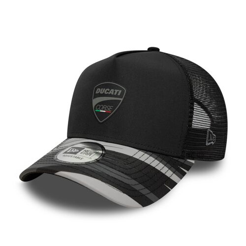 Casquette 9forty A-Frame Trucker Ducati Motor Logo Print Noir, Taille Unique